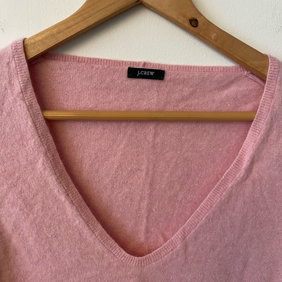 J. Crew soft pink deep-v sweater - Picture 2 of 3
